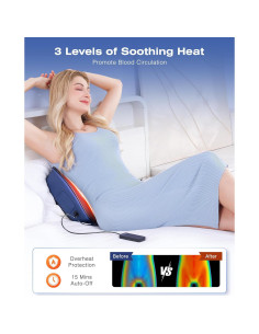 Almohada Lumbar Calentada KINGJOY V9 con Masaje Vibratorio 2