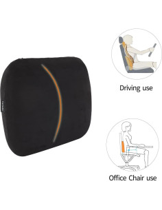 Almohada Soporte Lumbar Carwales 38x25x9 cm Alivio Espalda 2