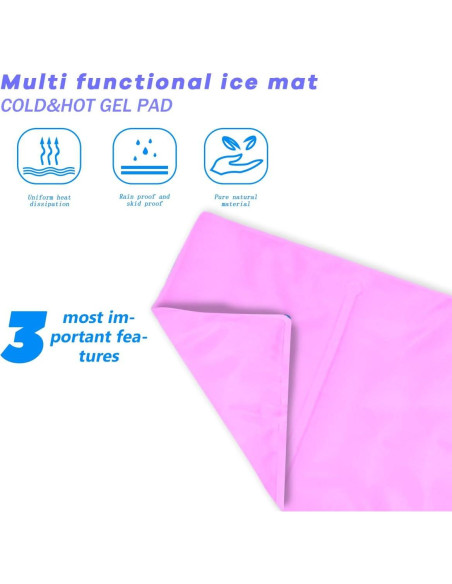 Almohadilla Refrigerante de Gel Couleurs Rosa 24x33cm