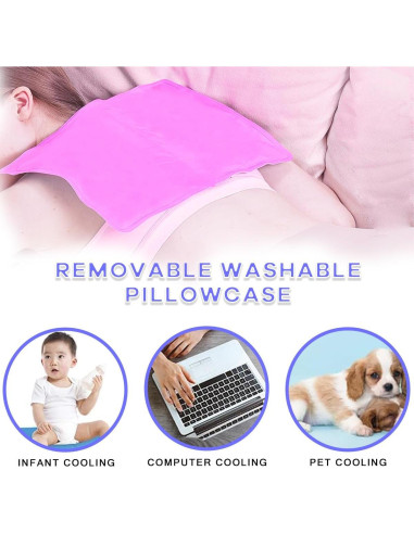 Almohadilla Refrigerante de Gel Couleurs Rosa 24x33cm