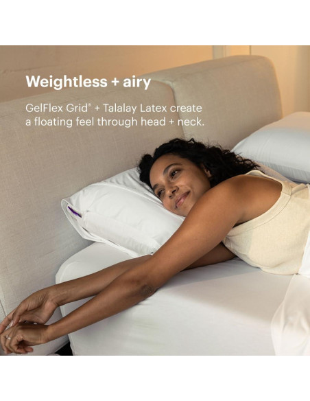 Almohada de Cama Púrpura Rey Bajo - GelFlex Hipoalergénica Almohada de Cama Púrpura Rey Bajo - GelFlex Hipoalergénica