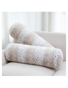 Cojines Cilíndricos Cheer Collection Piel Sintética 20x60 cm 2pk