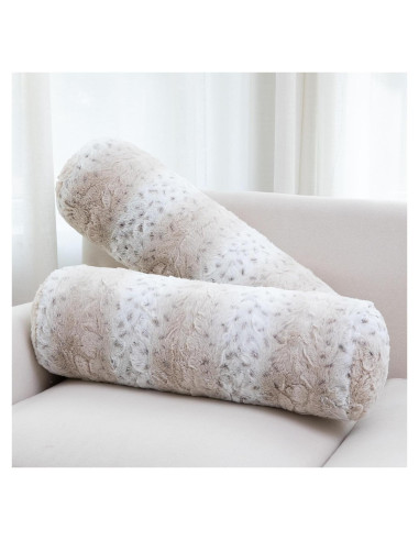 Cojines Cilíndricos Cheer Collection Piel Sintética 20x60 cm 2pk