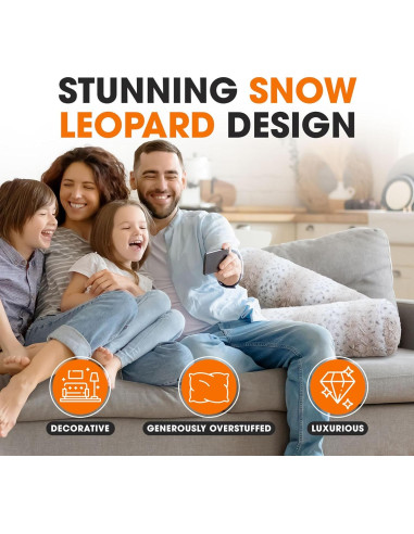 Cojines Cilíndricos Cheer Collection Piel Sintética 20x60 cm 2pk