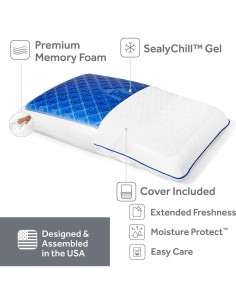 Almohada Espuma con Memoria SealyChill Gel Estándar 40x60 cm 2