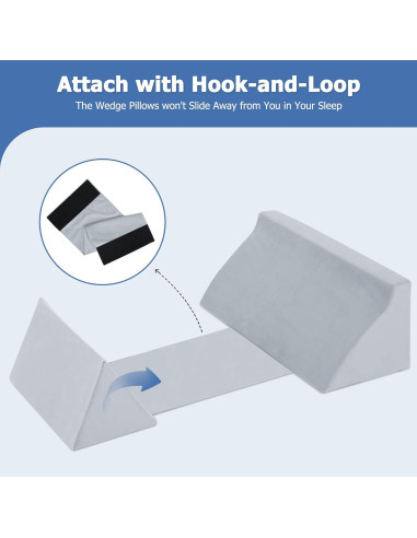 Cojín en cuña Fanwer gris para dormir de lado 30