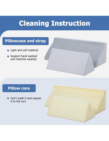 Cojín en cuña Fanwer gris para dormir de lado 30