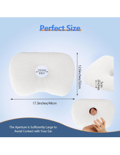 Almohada Swaycy para Alivio de Orejas - Ajustable 43.94x32 cm 2