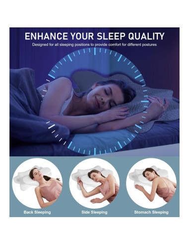 Almohada Cervical Ergonomica Orchidleaf 10 cm Espuma Viscoelástica