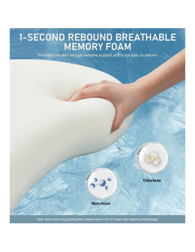 Almohada Cervical Ergonomica Orchidleaf 10 cm Espuma Viscoelástica