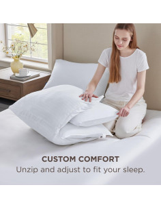 Cojines de Cama Ajustables Bedsure Queen 2 Piezas Algodón 2