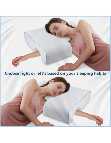 Almohada Arqueada de Memoria HEYPORK para Dormir Lado Derecho