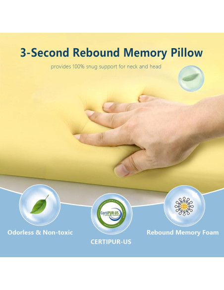 Almohada Arqueada de Memoria HEYPORK para Dormir Lado Derecho