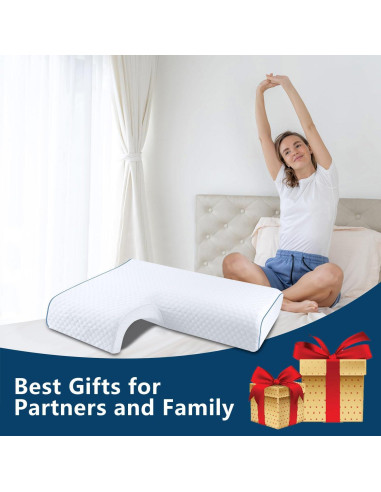 Almohada Arqueada de Memoria HEYPORK para Dormir Lado Derecho