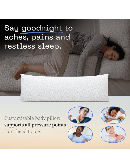 Paquete Almohada Corporal y Eden Coop Home Goods Rey