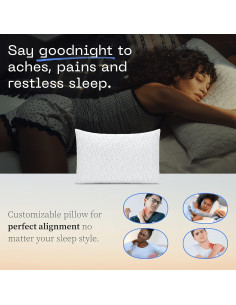 Almohada Ajustable Coop Home Goods Rey + Almohada Corporal 2