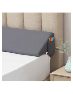 Cojín en cuña Vekkia para cama 152,4x25,4x15,2 cm Gris