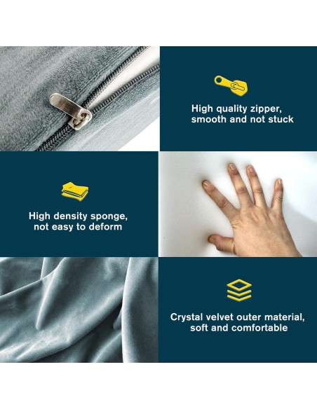 3 Almohadas Cuña JZHLLA Espuma Soporte Espalda y Piernas 3 Almohadas Cuña JZHLLA Espuma Soporte Espalda y Piernas