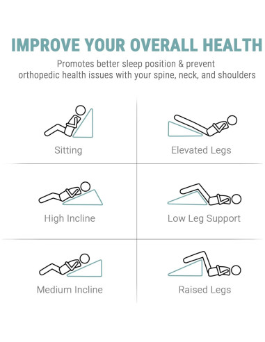 Cojín en Cuña Howhom 20 cm Espuma Ergonomica Lavable