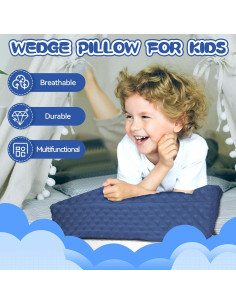 Cojín en Cuña Inqigi Azul para Niños - Espuma Viscoelástica 2