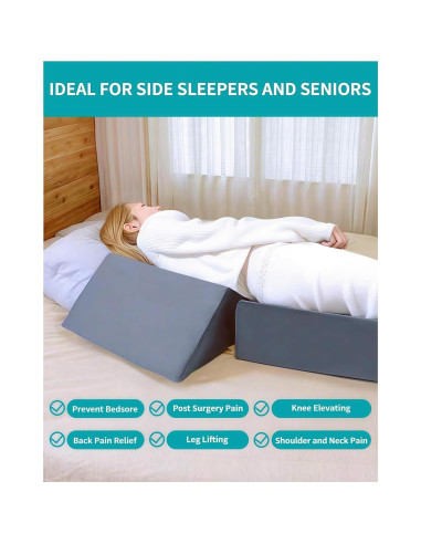 Juego de Almohadas de Cuña SJFFDP 3PCS para Dormir y Alivio