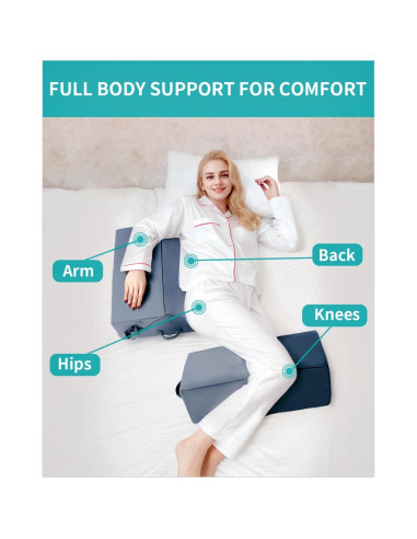 Juego de Almohadas de Cuña SJFFDP 3PCS para Dormir y Alivio