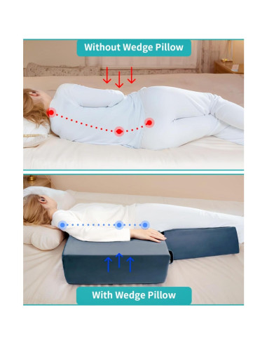 Juego de Almohadas de Cuña SJFFDP 3PCS para Dormir y Alivio