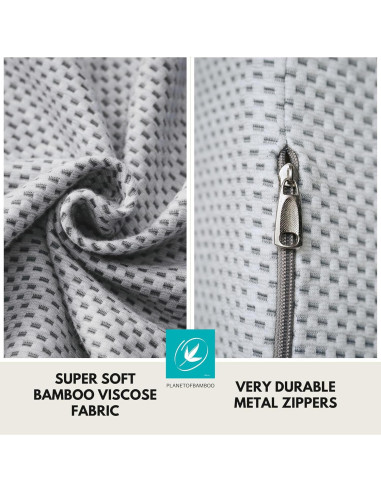 Funda de Almohada Cuña PlanetofBamboo 63,5x61 cm Gris