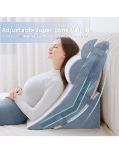 Cojín en cuña ajustable SlumbayTale 30 cm espuma viscoelástica 2