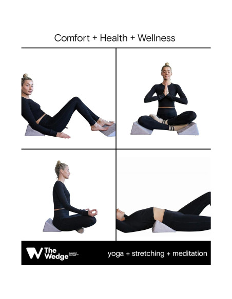 Almohada Cuña de Espuma La Cuña 38x22x14 cm Gris