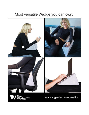 Almohada Cuña de Espuma La Cuña 38x22x14 cm Gris