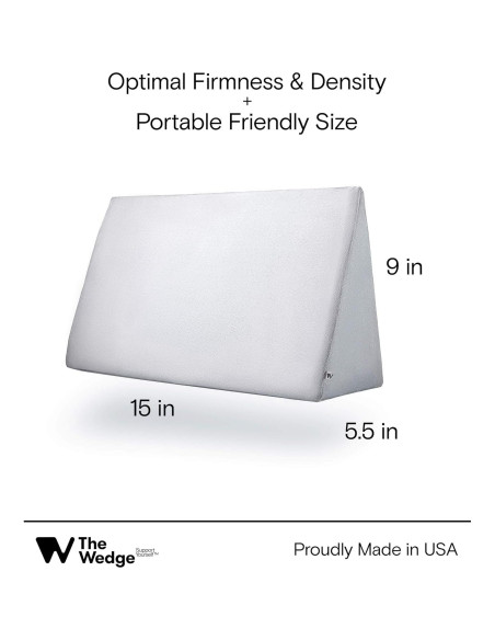 Almohada Cuña de Espuma La Cuña 38x22x14 cm Gris