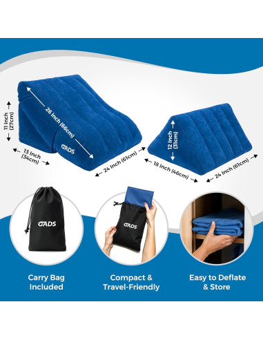 Juego de Almohadas Inflables en Cuña GADS - Alivio para Piernas