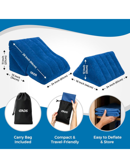 Juego de Almohadas Inflables en Cuña GADS - Alivio para Piernas Juego de Almohadas Inflables en Cuña GADS - Alivio para Piernas