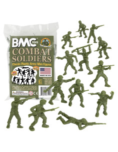 Figuras de Soldados BMC Clásico Verde OD - 40 Piezas
