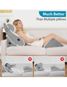 Juego de 4 almohadas ortopédicas AAAini cuña ajustable 2