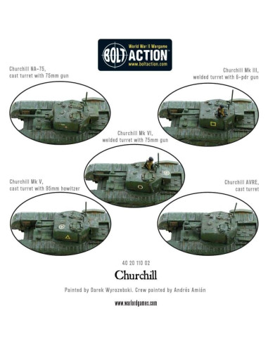 Tanque de Infantería Churchill 1:56 Warlord Games - Miniatura Pintable