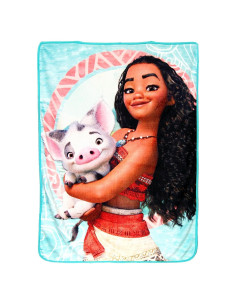 Manta Micro Raschel Disney Moana 116x152 cm Multicolor