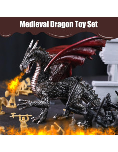 Juego de Figuras de Acción 3 Nutrias Dragón Medieval 230PCS 2