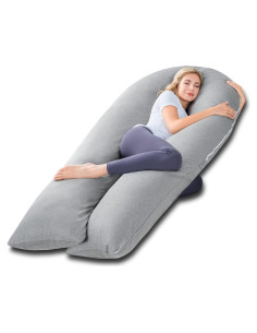Almohada de Embarazo Meiz 165 cm Enfriadora Gris