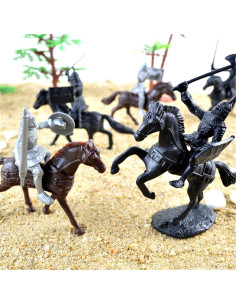 28 Piezas Soldados Caballeros Medievales Juguetes 5-7 cm 2