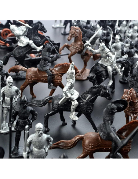 28 Piezas Soldados Caballeros Medievales Juguetes 5-7 cm