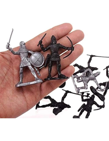 28 Piezas Soldados Caballeros Medievales Juguetes 5-7 cm