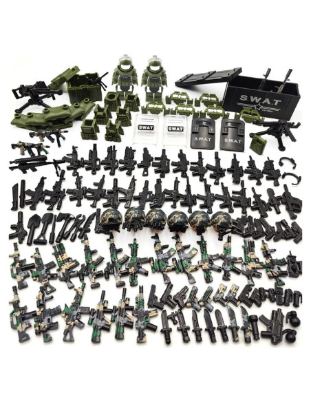 Paquete de Accesorios Militares HXY para Minifiguras - Juguete de Bloques de Construcción