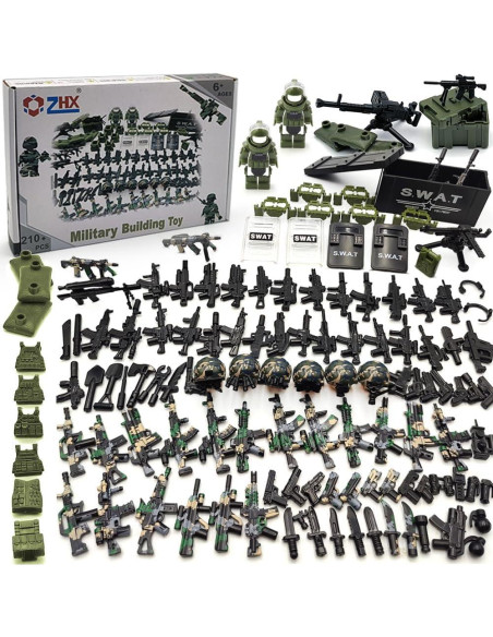 Paquete de Accesorios Militares HXY para Minifiguras - Juguete de Bloques de Construcción