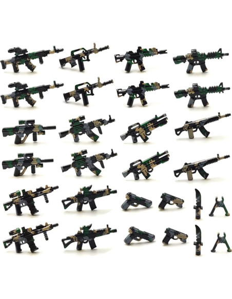 Paquete de Accesorios Militares HXY para Minifiguras - Juguete de Bloques de Construcción