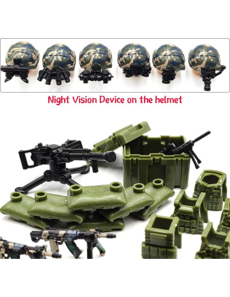 Paquete de Accesorios Militares HXY para Minifiguras - Juguete de Bloques de Construcción