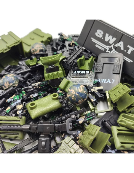 Paquete de Accesorios Militares HXY para Minifiguras - Juguete de Bloques de Construcción