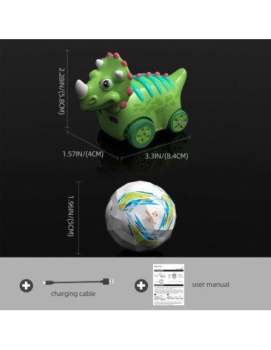 Coche de Juguete Dinosaurio Interactivo WINYEA W111 Recargable
