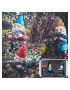 Gnomos de Jardín Militares GAZETSZ 11.43 cm Decoración